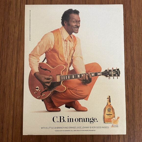 Chuck Berry Christian Brothers Original Print Advertisement Vintage 1987 - Picture 1 of 1